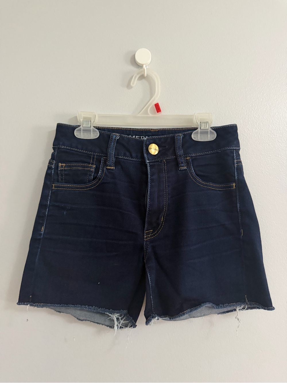 American Eagle Outfitters Dark Blue Denim Cutoff Shorts